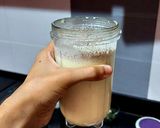 A picture of step 3 of Kesari Thandai.