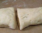 A picture of step 3 of Turkish veggi pide with egg.