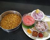 A picture of step 2 of Ghuugni Chaat.