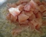 A picture of step 1 of Fried rice with chicken shashlik.