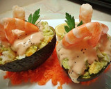 Foto del paso 17 de la receta: Ensalada de aguacates con gambas y salsa rosa
