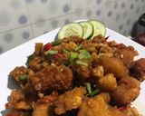 Foto langkah ke 8 dari resep Ayam + Tempe Goreng Saus Tiram.
