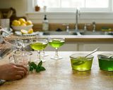 صورة لخطوة 6 من وصفة مكعبات الانتعاش(جيلي الزبادي بالنعناع والليمون) 🍋🍃