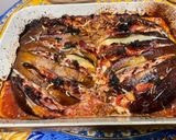 Une image de l'étape 16 de Éventails d'aubergine italienne aux deux jambons, tomates et girolles.