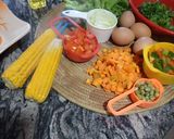 A picture of step 2 of Sweet corn fritters.