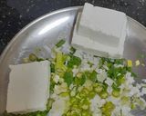 A picture of step 1 of Paneer Paratha with Spring Onions.