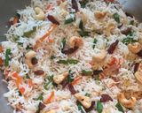 A picture of step 5 of Vegetable Fried Rice.