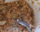 Sajtos-zöldfűszeres-padlizsános pulykafasírt (air fryerben) recept fázis 1 fotója