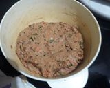 A picture of step 2 of Bhajani thalipith (type of indian bread).