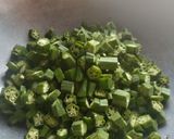 A picture of step 3 of Bhindi.