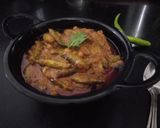 A picture of step 7 of Kundru curry.