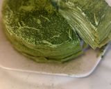 A picture of step 5 of RIKYU（利休) Mile crepe cakes.