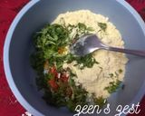 A picture of step 1 of Aloo Pakoras with Methi.