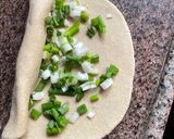 A picture of step 2 of Spring onion Paratha.