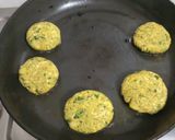 A picture of step 2 of Italian marinated zucchini with broccoli cheese pattice.