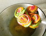 A picture of step 24 of Sweet colourful Custard mathari.