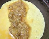 A picture of step 6 of Sweet omelette with gooseberry compote.