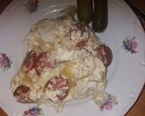 Rakott krumpli kolbásszal és rizzsel recept fázis 6 fotója