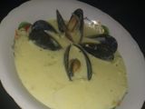 Sopa de mejillones al azafrán