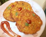 A picture of step 3 of Veg besan chila.