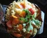 A picture of step 8 of Coriander pulav.
