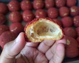 Foto langkah ke 9 dari resep Red Berry and Coconut Cream Puffs (Choux Au Craquelin).