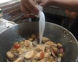 A picture of step 4 of Chicken stew in coconut with miracle plant Malunggay.