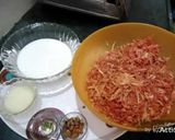 A picture of step 1 of Gajar ka halwa without condensed milk.