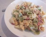 Foto del paso 6 de la receta: Macarrones de colores a la carbonara con Frankfurt y bacon