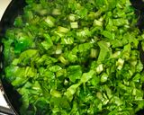 A picture of step 4 of Matar Palak Paneer.