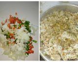 Foto del paso 2 de la receta: Canelones rellenos de arroz con pollo, y queso y jamón