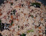 A picture of step 2 of Red rava upma (goduma rava upma).