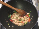 Tumis Cumi Asin dan Otak-Otak (serba iris)