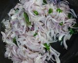A picture of step 1 of Bhindi masala.