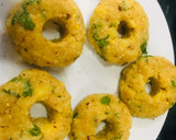 A picture of step 2 of Donut cutlus with chai.
