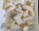 A picture of step 1 of Baby corn barbecue.