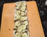 A picture of step 5 of Choco Banana Swiss Roll.