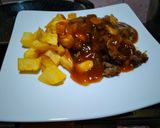 Foto langkah ke 7 dari resep Minced Beef Steak + Potato with Brown Sauce.