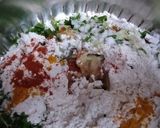 A picture of step 1 of Green onion masala rotla.