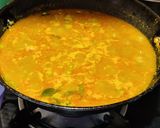 A picture of step 5 of Kasuri methi poori with potato curry.