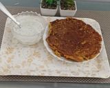 A picture of step 3 of Soya flour chilla with mint raita.