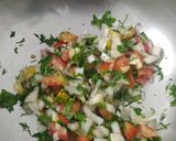 A picture of step 2 of Onion tomato uttapam.