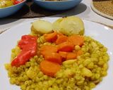 Foto del paso 5 de la receta Guiso rústico de Ternera a las especias de Tajine con Trigo mote y Alubias blancas
