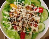 Hình bước làm 5 của món Salad ức gà áp chảo