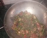 A picture of step 5 of Matar Mushroom pulao.