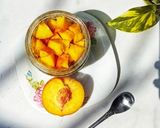 عکس مرحله 4 از دستور کیک شیشه ای هلو