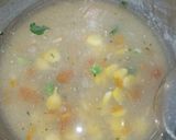 A picture of step 7 of Sweetcorn veg upma and Sweetcorn soup.