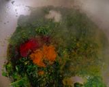 A picture of step 5 of Palak Meethi Kadhi.