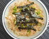 รูปขั้นตอนการทำที่ 2 ของ ข้าวเช้าวาซาบิโชยุปลาแห้งไข่แดง
