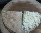 A picture of step 4 of Aloo paratha wrap.